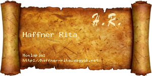 Haffner Rita névjegykártya